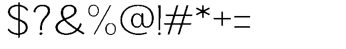 Brigife Extra Light Expanded Font OTHER CHARS