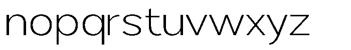 Brigife Extra Light Expanded Font LOWERCASE