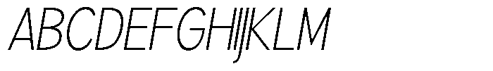Brigife Extra Light Sem Condensed Italic Font UPPERCASE
