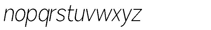 Brigife Extra Light Sem Condensed Italic Font LOWERCASE
