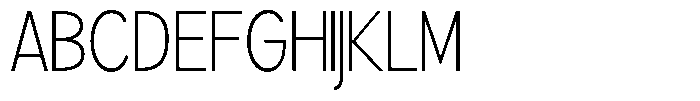 Brigife Extra Light Semi Condensed Font UPPERCASE