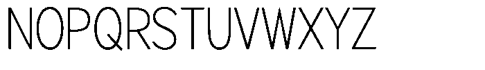 Brigife Extra Light Semi Condensed Font UPPERCASE