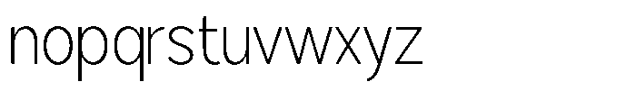 Brigife Extra Light Semi Condensed Font LOWERCASE