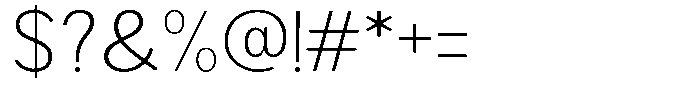 Brigife Extra Light Semi Expanded Font OTHER CHARS