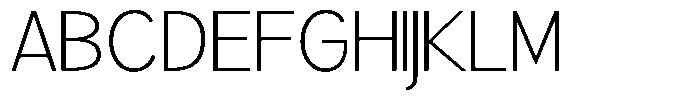 Brigife Extra Light Semi Expanded Font UPPERCASE