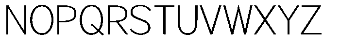 Brigife Extra Light Semi Expanded Font UPPERCASE