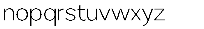 Brigife Extra Light Semi Expanded Font LOWERCASE