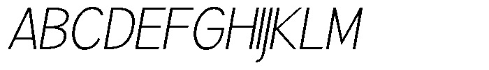 Brigife Extra Light Slant Font UPPERCASE