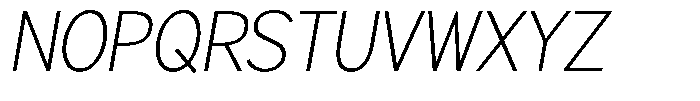 Brigife Extra Light Slant Font UPPERCASE
