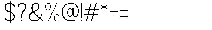 Brigife Extra Light Font OTHER CHARS