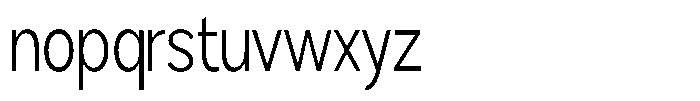 Brigife Light Condensed Font LOWERCASE