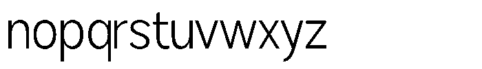 Brigife Light Semi Condensed Font LOWERCASE