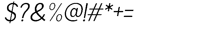 Brigife Light Slant Font OTHER CHARS