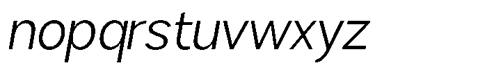 Brigife Light Slant Font LOWERCASE