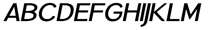Brigife Medium Expanded Slant Font UPPERCASE