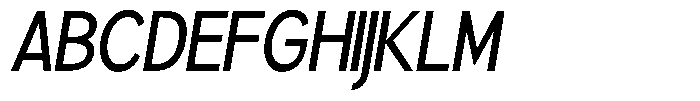 Brigife Medium Semi Condensed Slant Font UPPERCASE