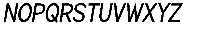 Brigife Medium Semi Condensed Slant Font UPPERCASE