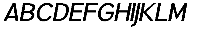 Brigife Medium Semi Expanded Slant Font UPPERCASE