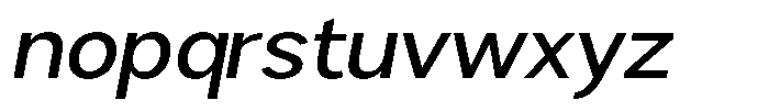 Brigife Medium Semi Expanded Slant Font LOWERCASE