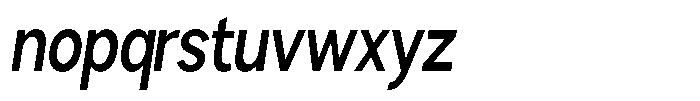 Brigife Semi Bold Condensed Slant Font LOWERCASE