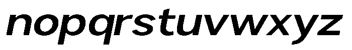 Brigife Semi Bold Expanded Slant Font LOWERCASE