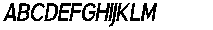 Brigife Semi Bold Semi Condensed Slant Font UPPERCASE
