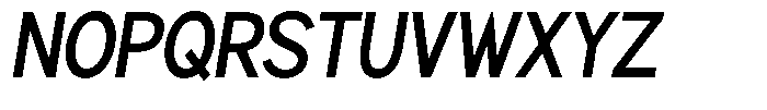 Brigife Semi Bold Semi Condensed Slant Font UPPERCASE