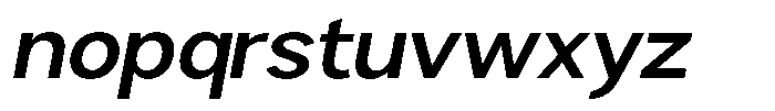 Brigife Semi Bold Semi Expanded Slant Font LOWERCASE