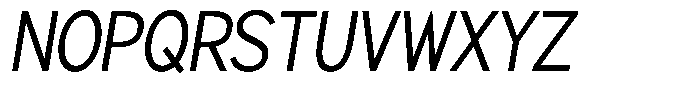 Brigife Semi Condensed Slant Font UPPERCASE