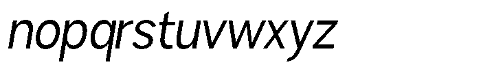 Brigife Semi Condensed Slant Font LOWERCASE