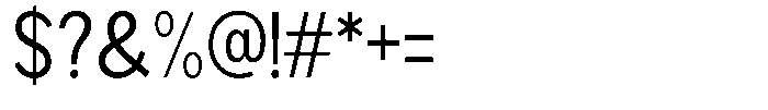 Brigife Semi Condensed Font OTHER CHARS