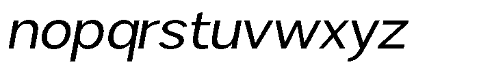 Brigife Semi Expanded Slant Font LOWERCASE