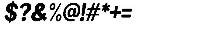 Brigife Soft Black Semi Condensed Italic Font OTHER CHARS
