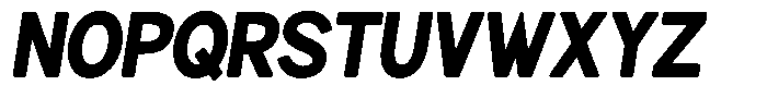 Brigife Soft Black Semi Condensed Italic Font UPPERCASE