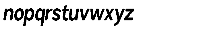 Brigife Soft Bold Condensed Italic Font LOWERCASE