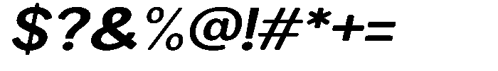 Brigife Soft Bold Expanded Italic Font OTHER CHARS