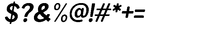 Brigife Soft Bold Italic Font OTHER CHARS