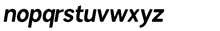 Brigife Soft Bold Semi Condensed Italic Font LOWERCASE