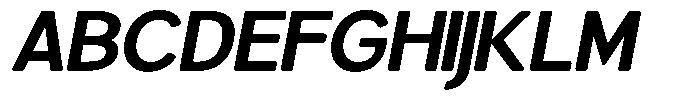 Brigife Soft Bold Semi Expanded Italic Font UPPERCASE