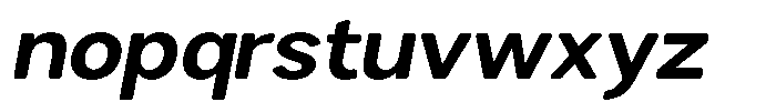 Brigife Soft Bold Semi Expanded Italic Font LOWERCASE