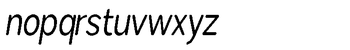 Brigife Soft Condensed Italic Font LOWERCASE