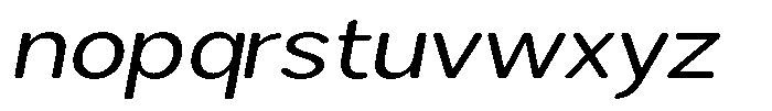 Brigife Soft Expanded Italic Font LOWERCASE