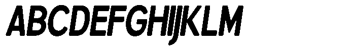 Brigife Soft Extra Bold Condensed Italic Font UPPERCASE