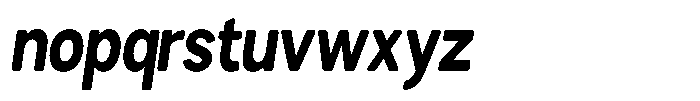 Brigife Soft Extra Bold Condensed Italic Font LOWERCASE