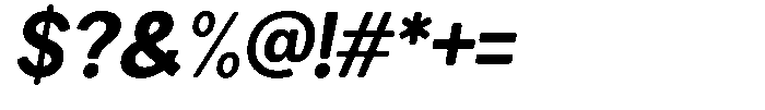 Brigife Soft Extra Bold Italic Font OTHER CHARS