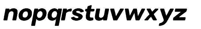 Brigife Soft Extra Bold Semi Expanded Italic Font LOWERCASE