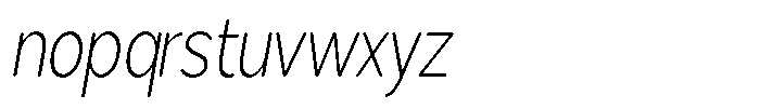 Brigife Soft Extra Light Condensed Italic Font LOWERCASE