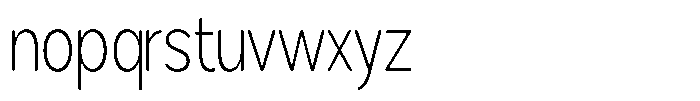 Brigife Soft Extra Light Condensed Font LOWERCASE