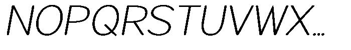 Brigife Soft Extra Light Expanded Italic Font UPPERCASE