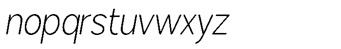 Brigife Soft Extra Light Semi Condensed Italic Font LOWERCASE